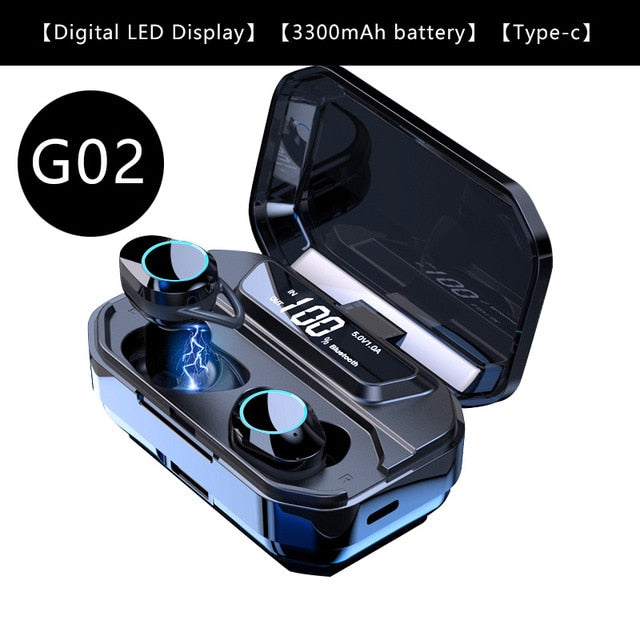 G02 V5.0 Bluetooth Stereo Earphone Wireless - Gadget Gear